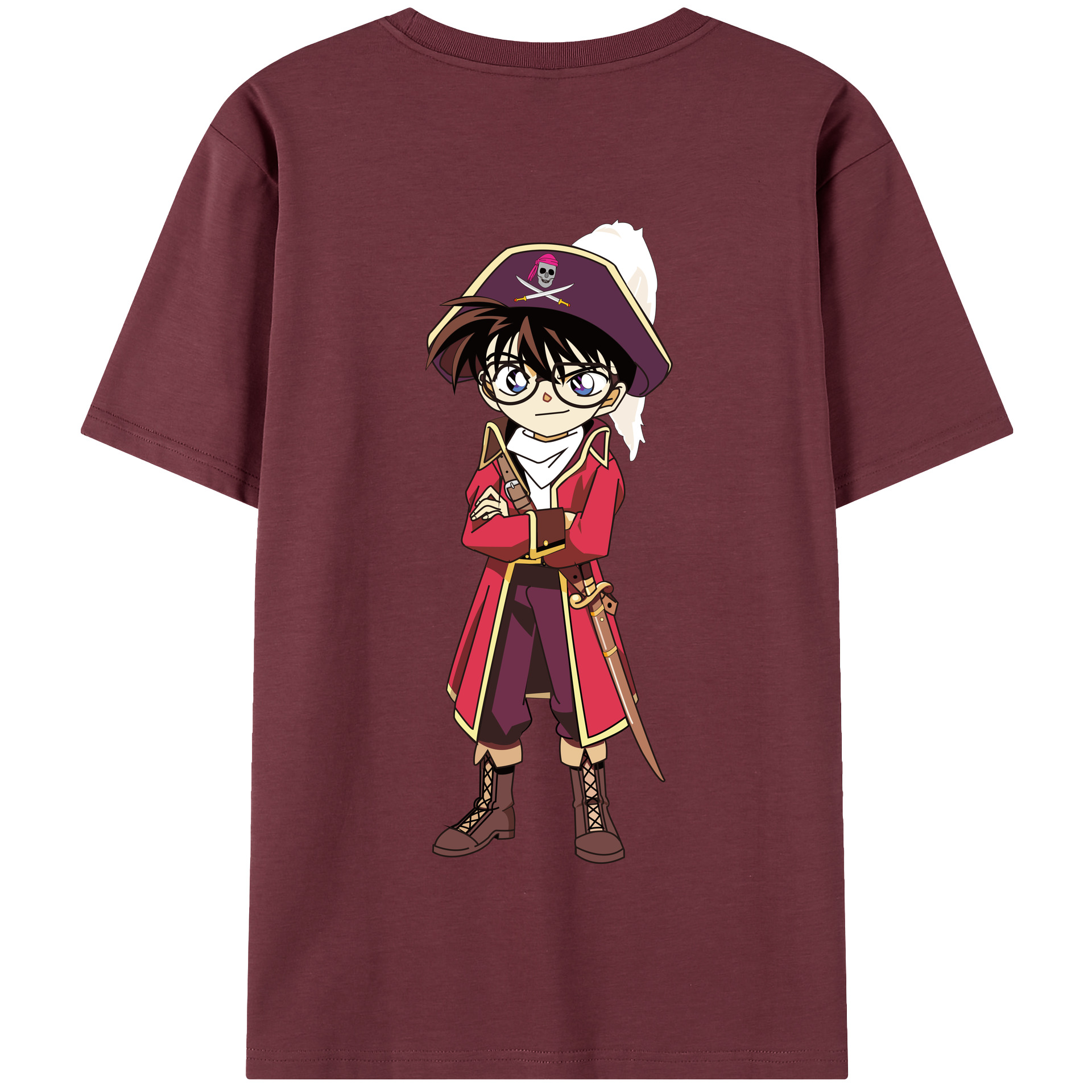 （画像用） 名探偵コナン 江戸川 コナン Detective Conan Conan Edogawa 綿100％半袖Tシャツ（背面プリント）